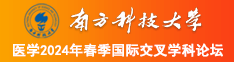 狠插骚鲍南方科技大学医学2024年春季国际交叉学科论坛